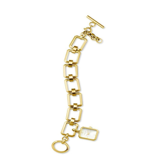 ROSEFIELD Damenuhr STUDIO Kettenuhr Gold eckig
