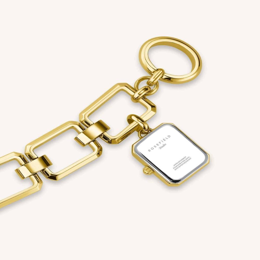 ROSEFIELD Damenuhr STUDIO Kettenuhr Gold eckig SWGSG-O52