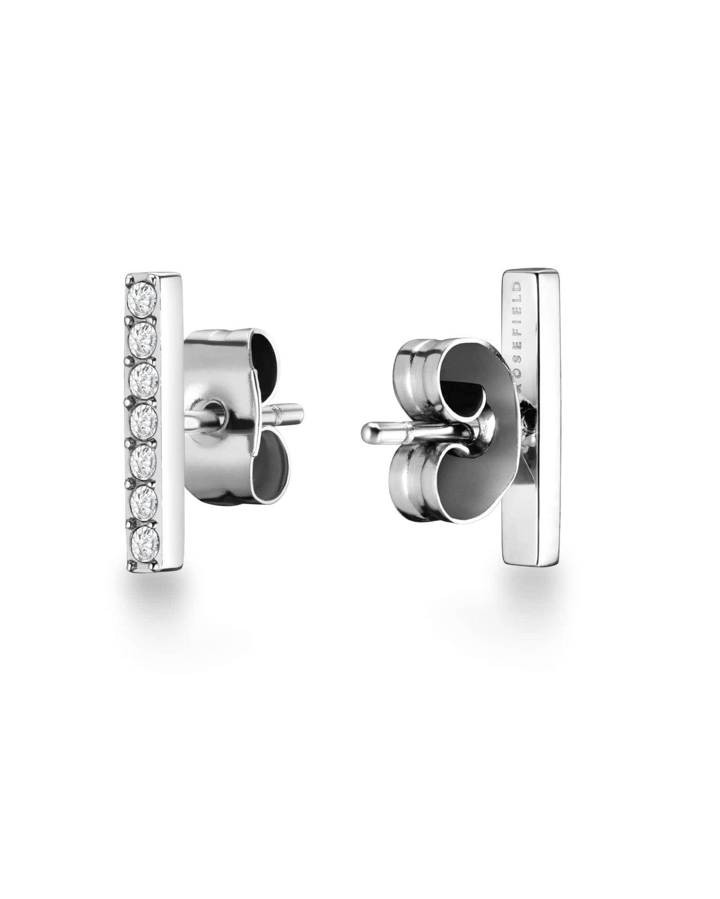 (AUSLÄUFER) ROSEFIELD Ohrringe TOC Stud bar with Swarovski crystals Silver JTSBS-J420