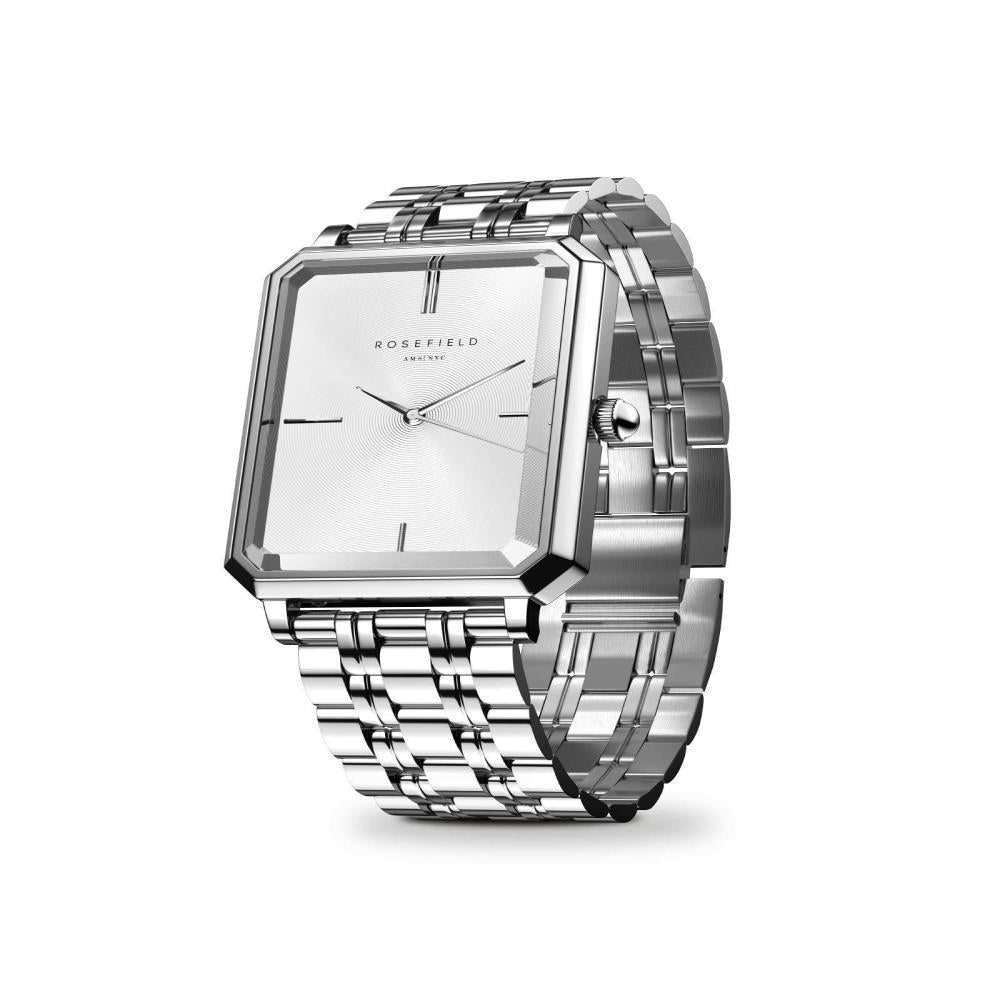 ROSEFIELD Women's Watch The Octagon White Sunray Steel Silver OCWSS-O41