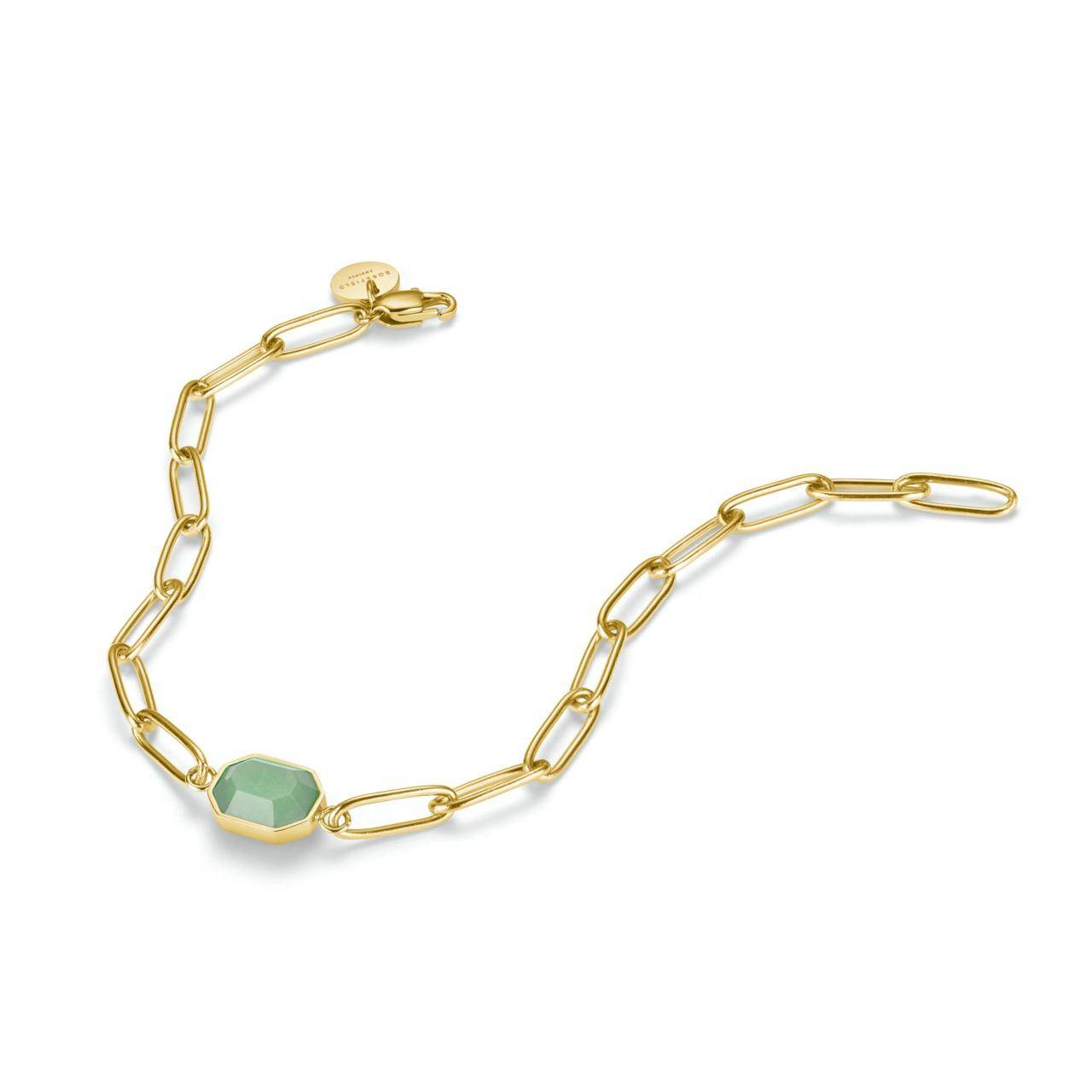 ROSEFIELD Armband Geometric Gemstone Bracelet Jade Gold JBGGG-J662