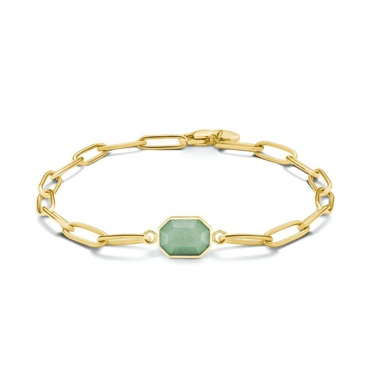 ROSEFIELD Armband Geometric Gemstone Bracelet Jade Gold JBGGG-J662