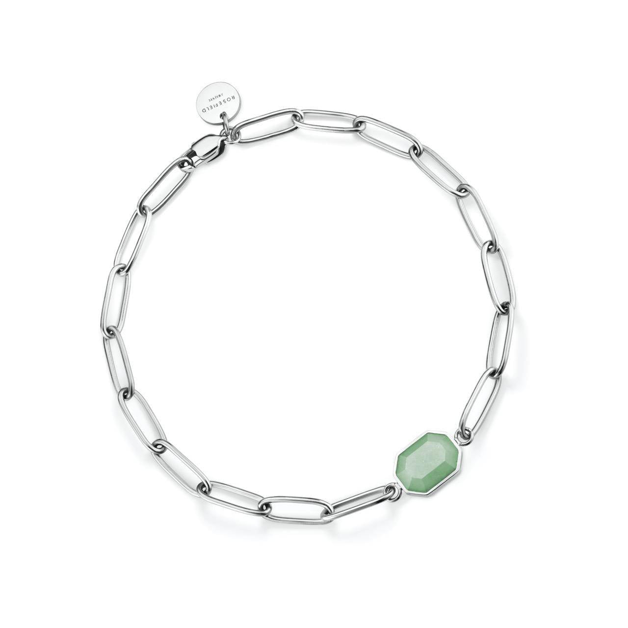 ROSEFIELD Armband Geometric Gemstone Bracelet Jade Silver JBGGS-J663
