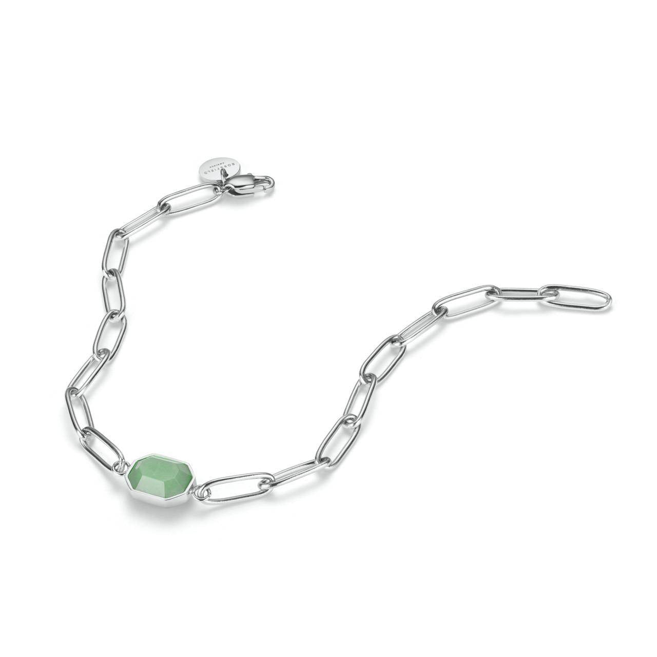 ROSEFIELD Armband Geometric Gemstone Bracelet Jade Silver JBGGS-J663