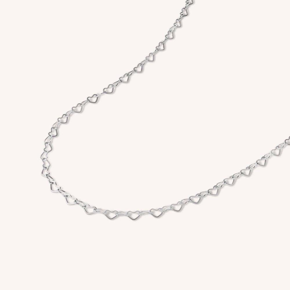 ROSEFIELD Halskette Herzen Chain Silver