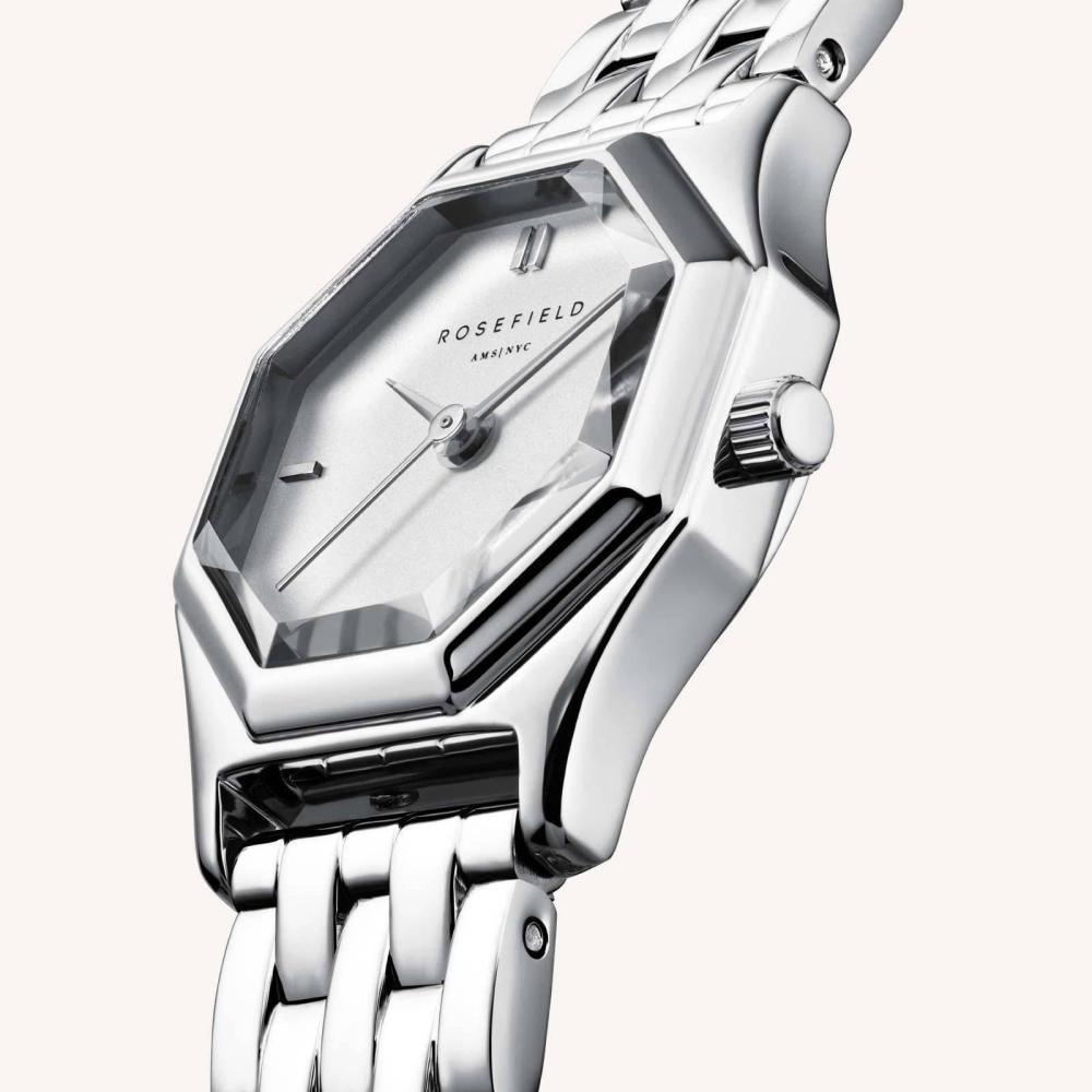 ROSEFIELD Women's Watch Gemme White Steel Silver GWSSS-G04