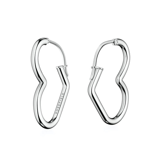 ROSEFIELD Ohrringe Heart Hoops Silver JEHHS-J580