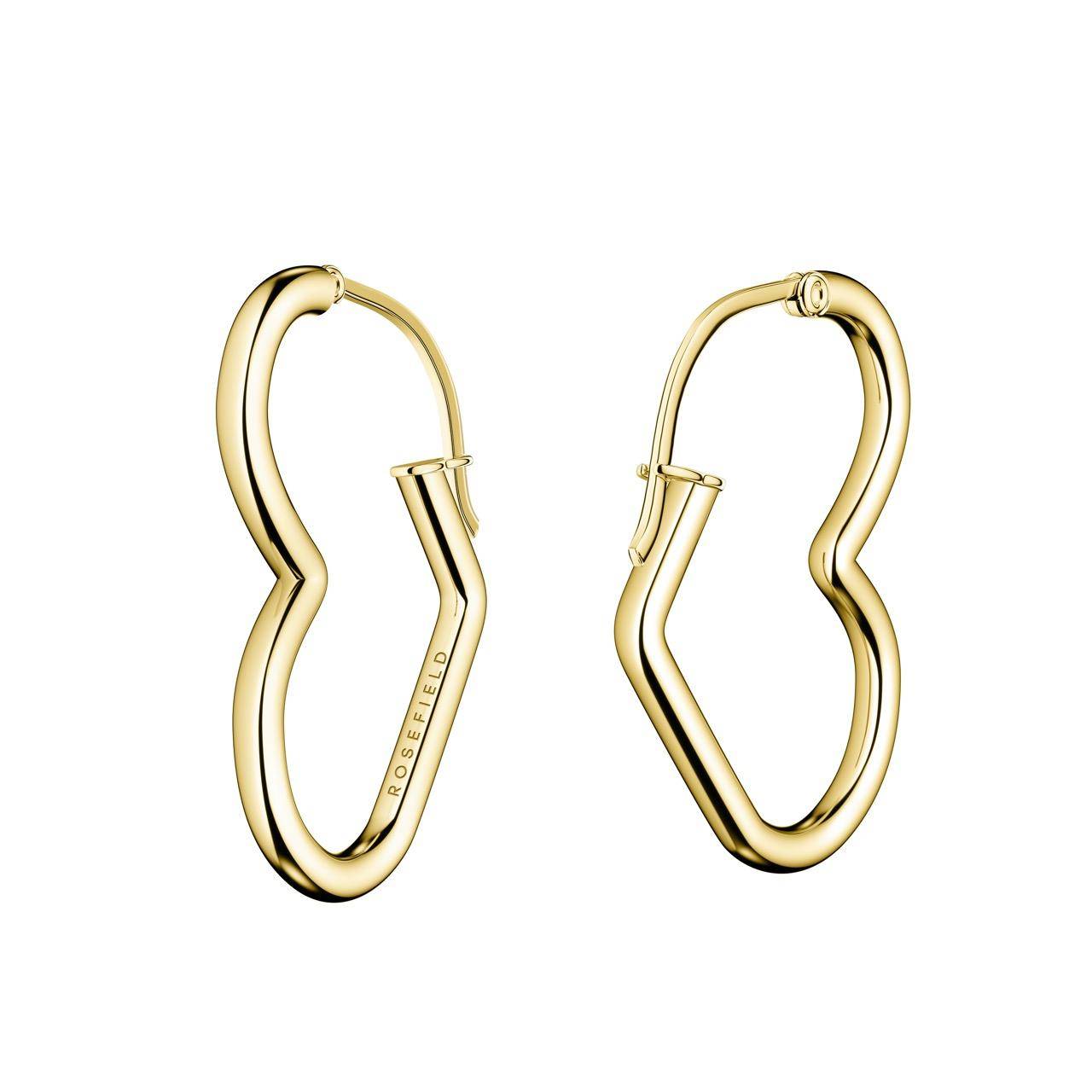ROSEFIELD Ohrringe Heart Hoops Gold