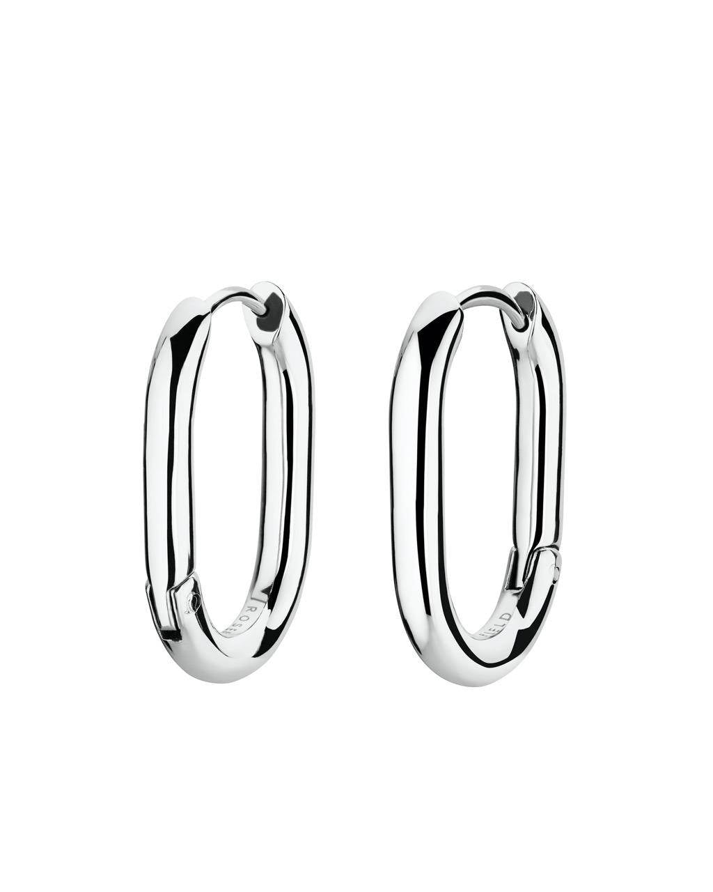 ROSEFIELD Ohrringe Small Oval Hoops Silver