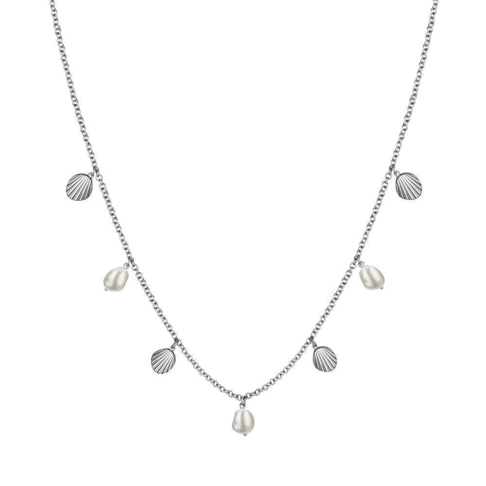 ROSEFIELD Necklace Shell and Pearl Charms Silver JMSPNS-J162