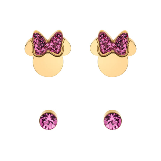 DISNEY Ohrringe Set Minnie Mouse Rosa Gold Edelstahl S600149YRPL-B.CS