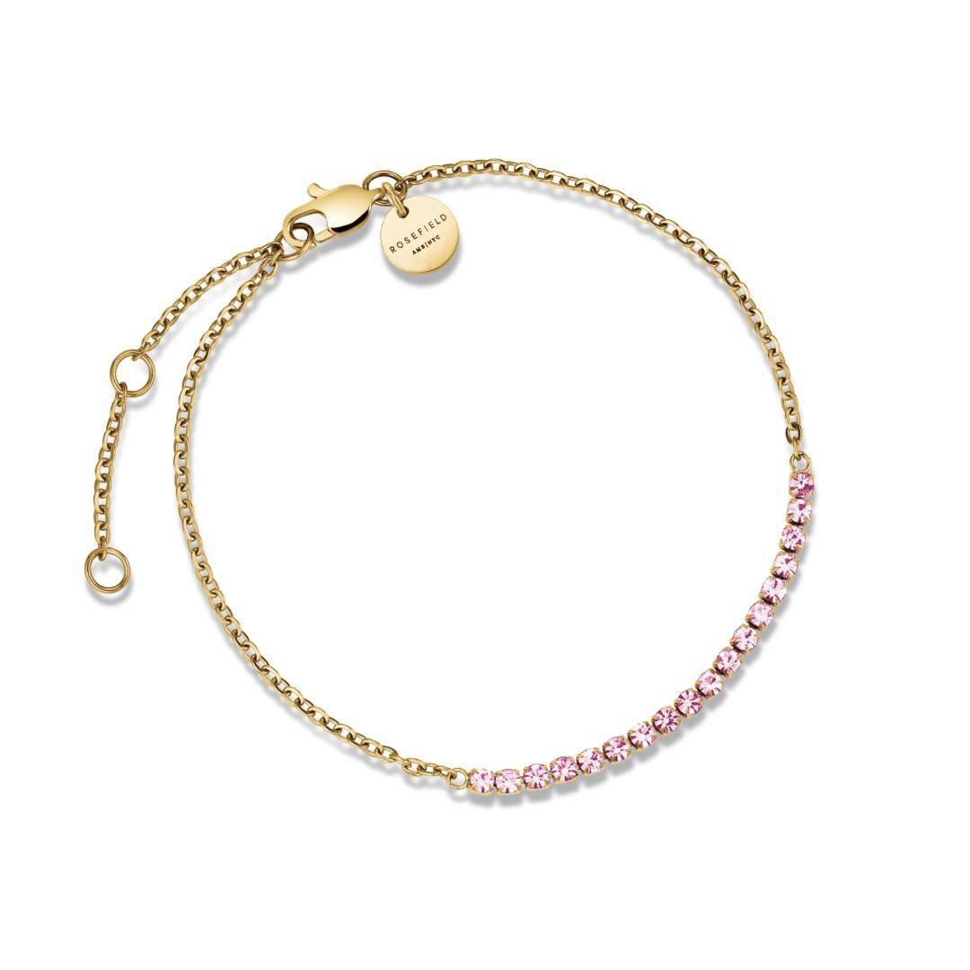 ROSEFIELD Armband Tennis Rosa Gold JBTRG-J905