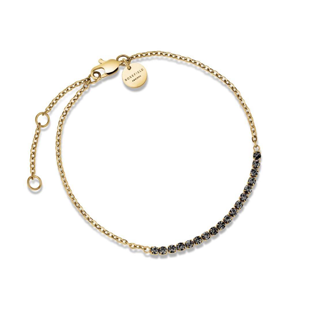 ROSEFIELD Armband Tennis Graphite Gold JBTGG-J909