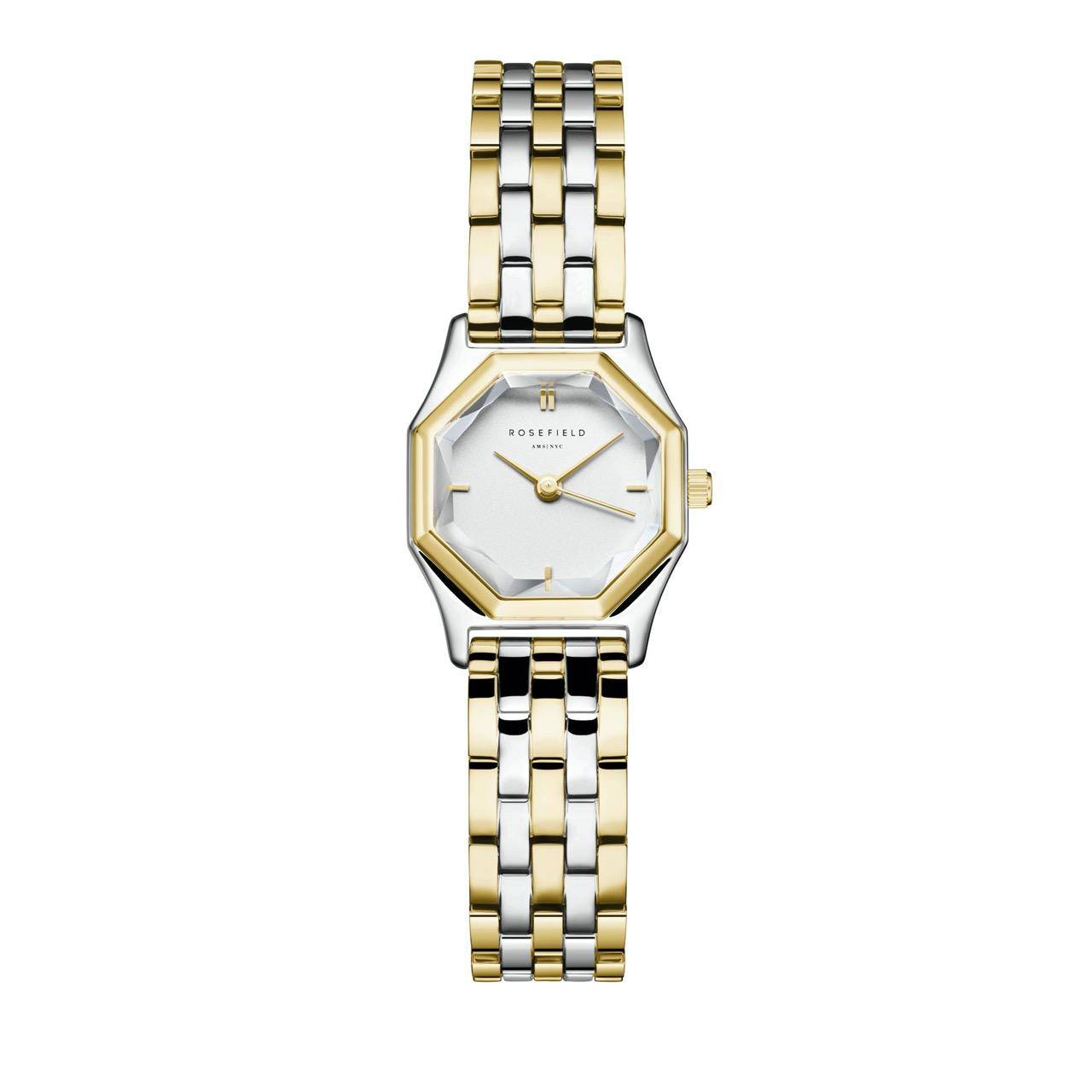 ROSEFIELD Damenuhr Gemme Weiß Bicolor Silber Gold GWSSS-G03