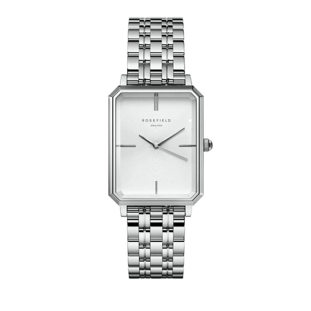 ROSEFIELD Women's Watch The Octagon White Sunray Steel Silver OCWSS-O41