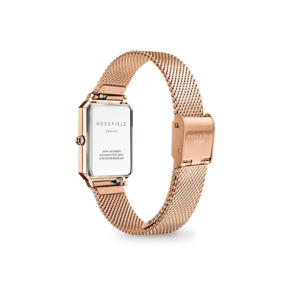 ROSEFIELD Damenuhr Octagon XS Mesh Weiß Rosegold OWRMR-O59