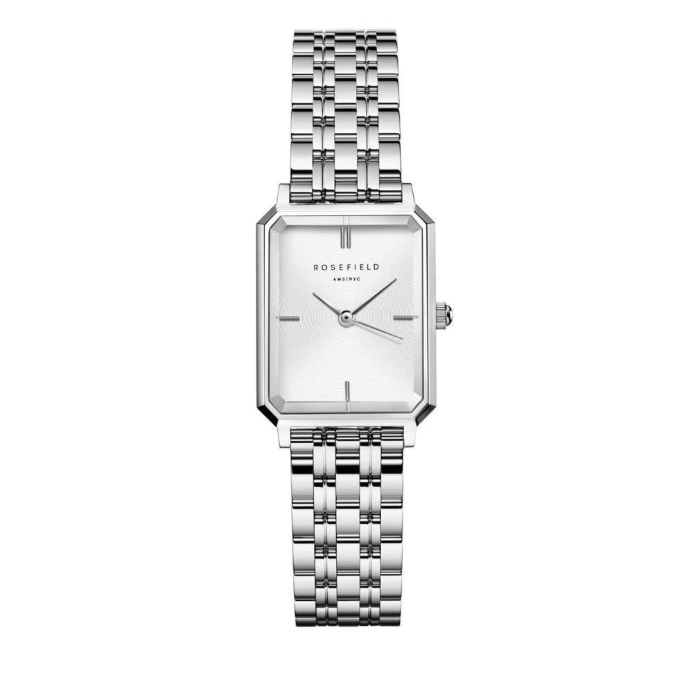 ROSEFIELD Women's Watch Octagon XS White Sunray Steel Silver OWGSS-O63