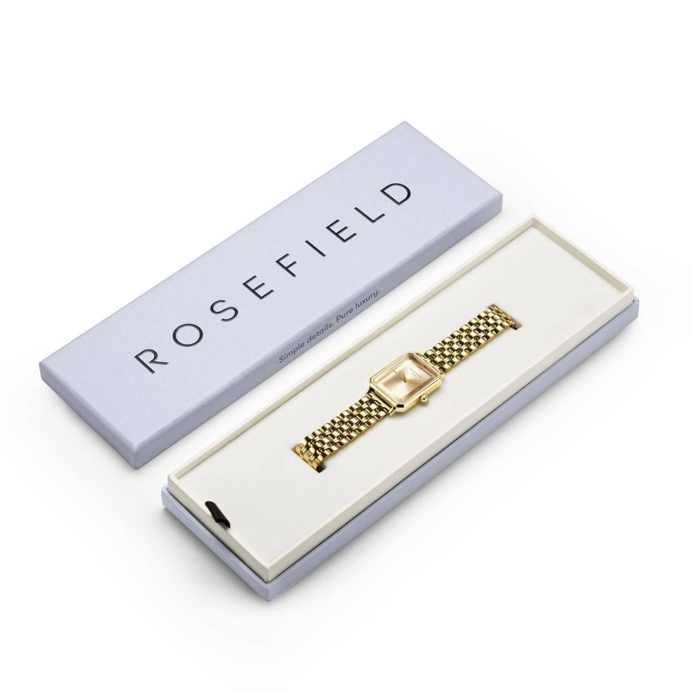 ROSEFIELD Damenuhr Octagon Champagner Gold eckig OCGSG-O65