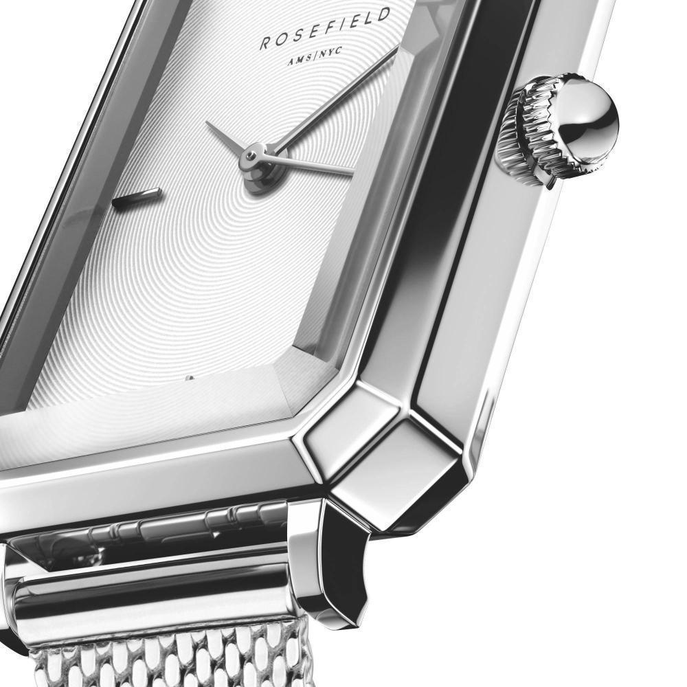 ROSEFIELD Women's Watch The Octagon XS Mesh White Silver OWSMS-O74