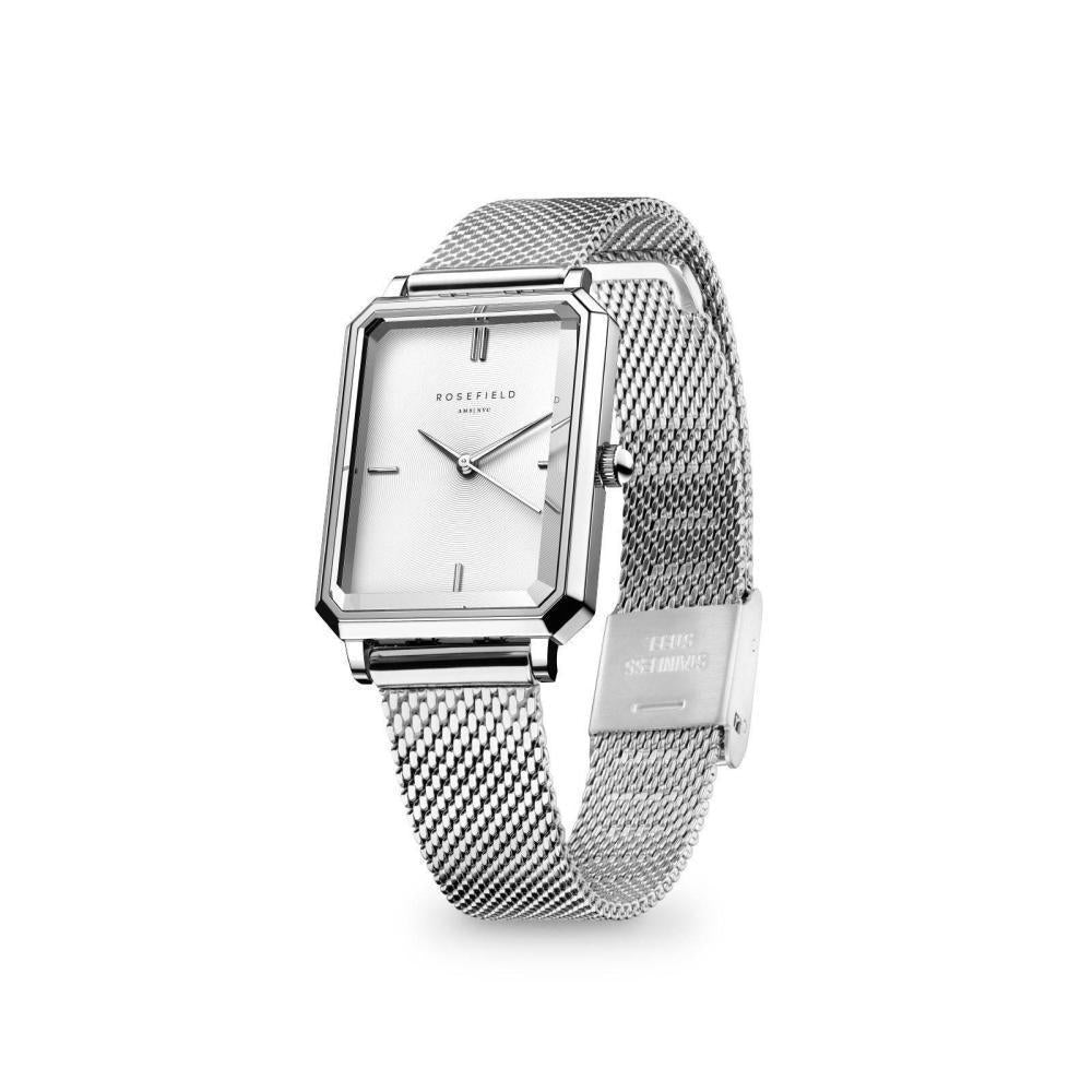 ROSEFIELD Women's Watch The Octagon XS Mesh White Silver OWSMS-O74