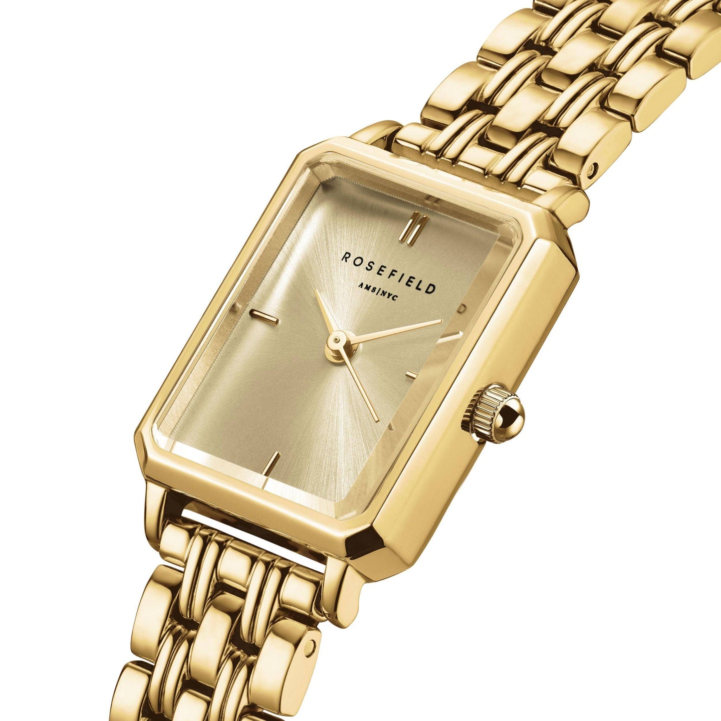 ROSEFIELD Damenuhr Octagon XS Champagne Gold Steel OCGSG-O82