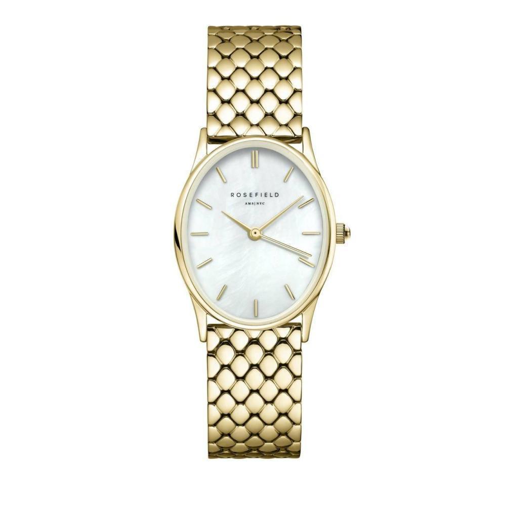 ROSEFIELD Women's Watch The Oval White MOP Steel Gold OWGSG-OV01