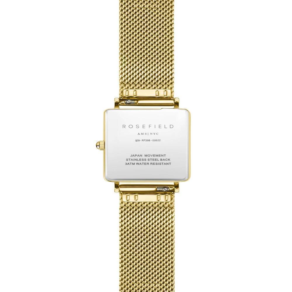 ROSEFIELD Damenuhr Boxy Mesh Gold eckig QWSG-Q03