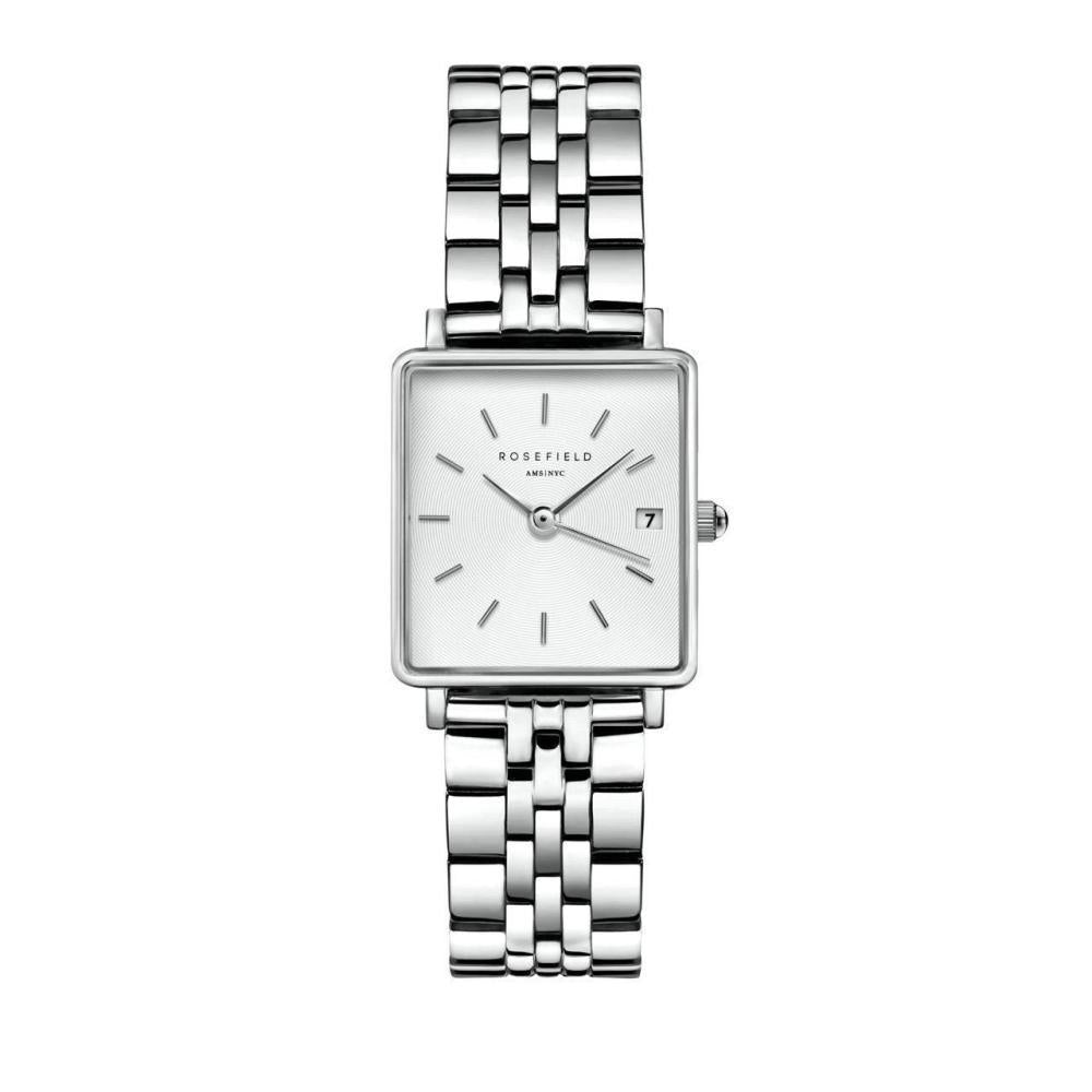 ROSEFIELD Damenuhr Boxy XS Silber eckig QMWSS-Q020