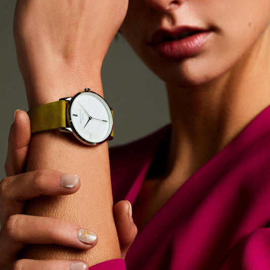 ROSEFIELD Damenuhr Pearl Edit Olive Silver RMOLS-R05