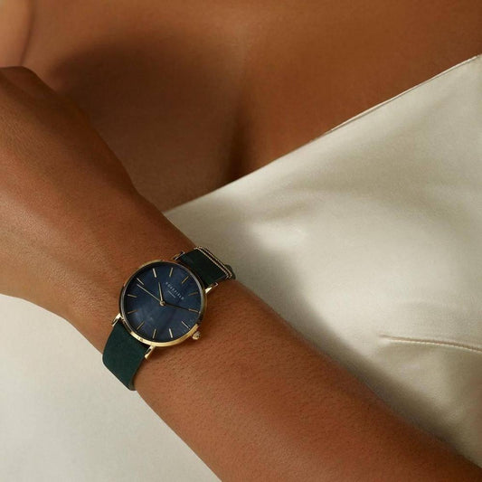 ROSEFIELD Women's Watch West Village Elephant Gray Black MOP Rose Gold