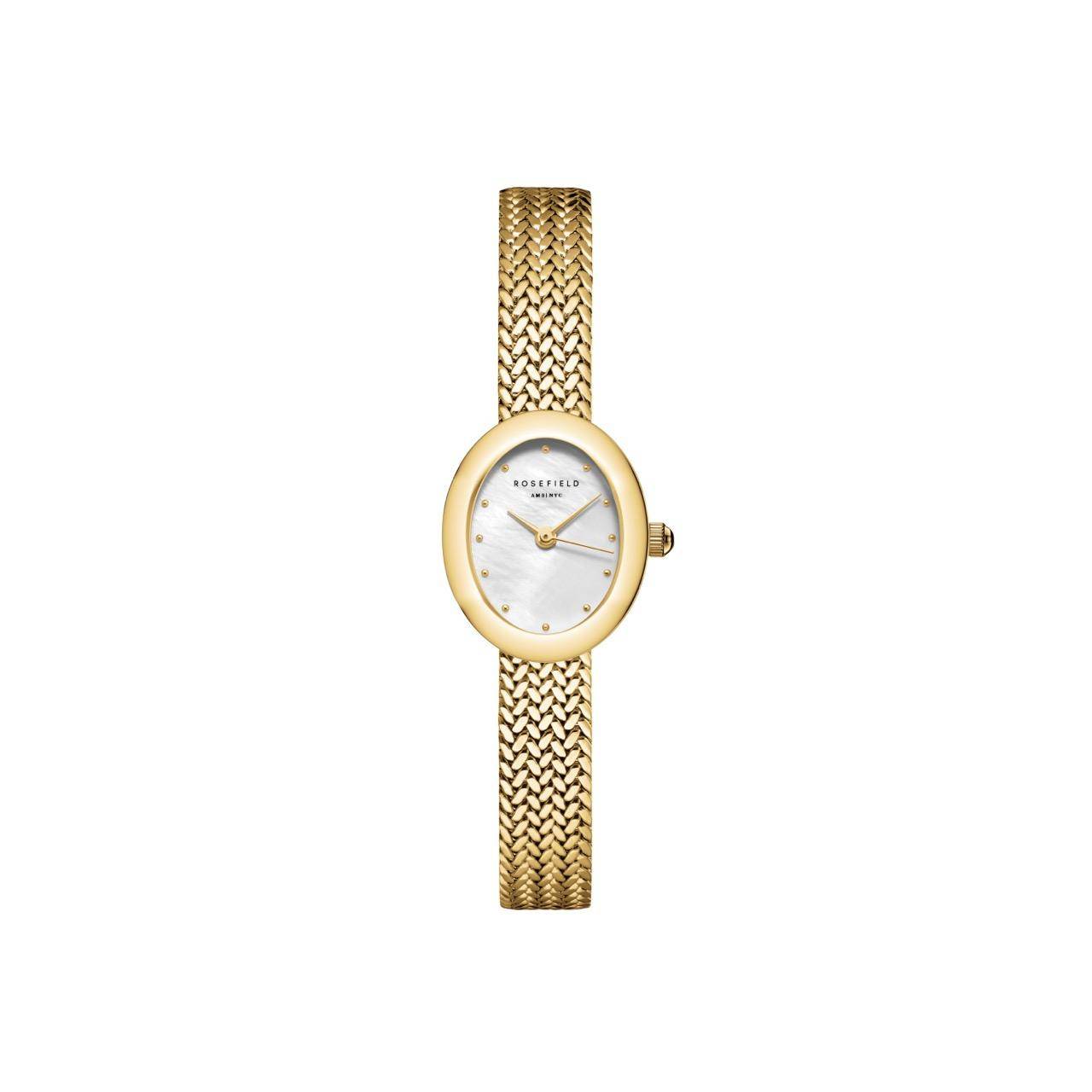 ROSEFIELD Damenuhr Mini Oval Mesh Gold MWGMG-M02