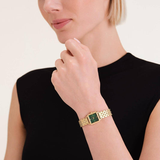 ROSEFIELD Damenuhr The Boxelle Gold Grün BEGSG-B05