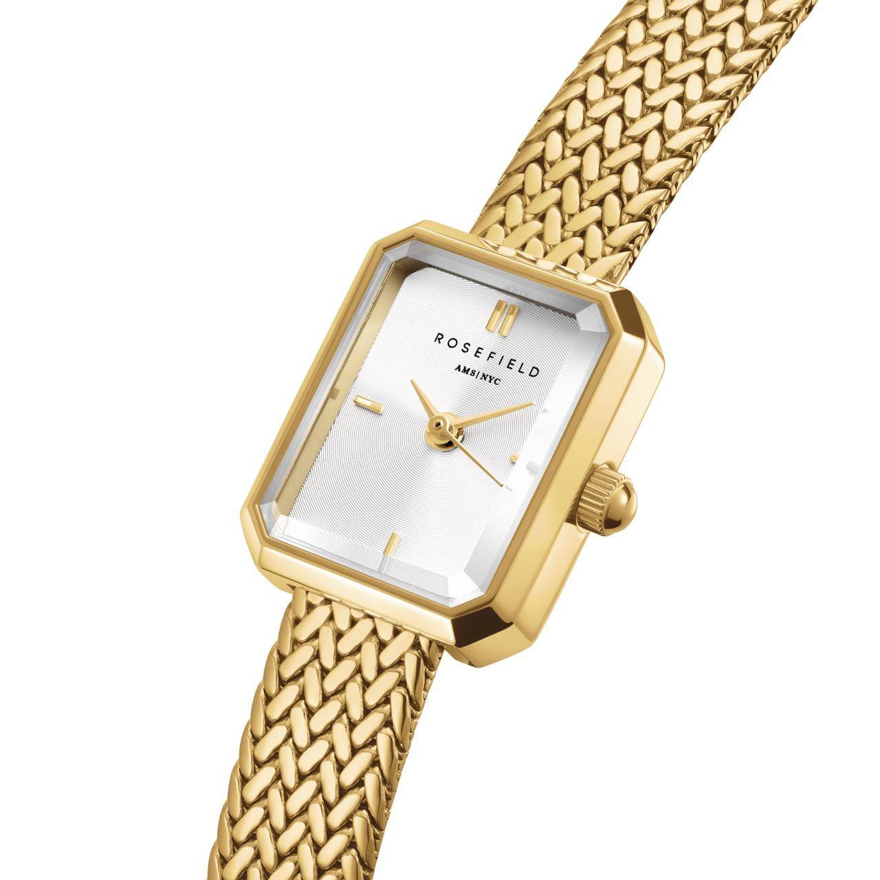 ROSEFIELD Damenuhr Mini Octagon Mesh Gold MWGMG-M01