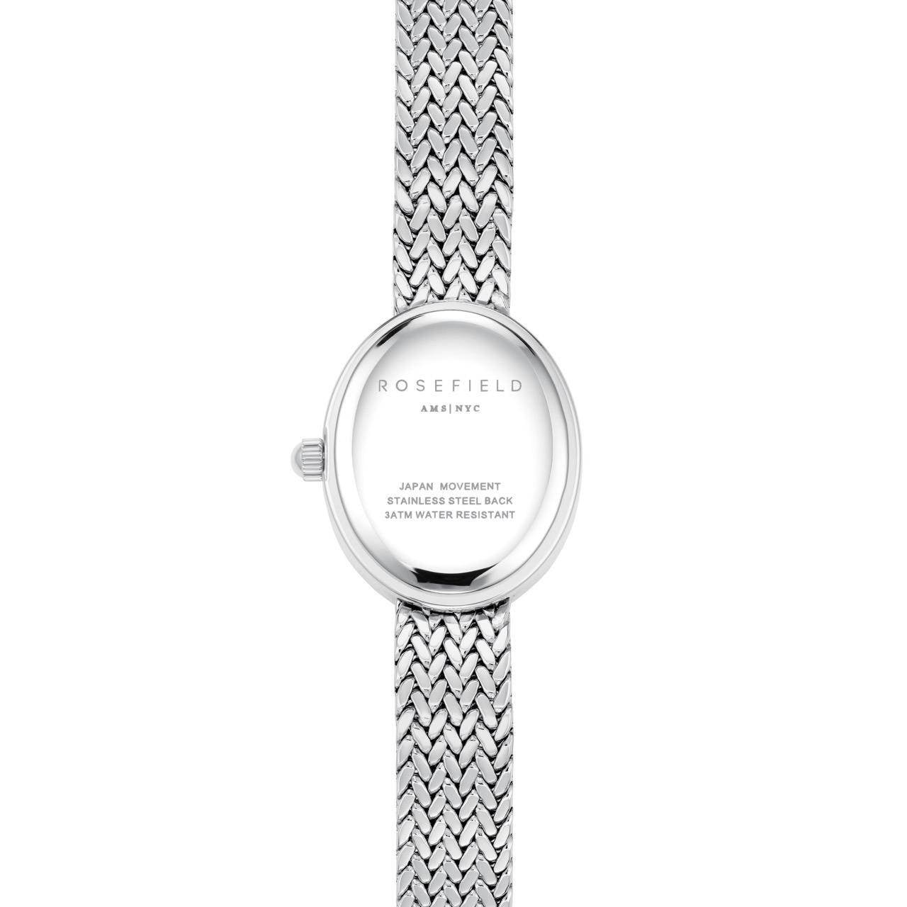 ROSEFIELD Damenuhr Mini Oval Mesh Silber MWSMS-M05
