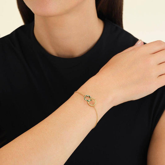 ROSEFIELD Armband Emerald Duo Gold Edelstahl