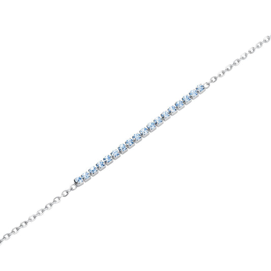 ROSEFIELD Armband Tennis Blau Silber JBTBS-J912