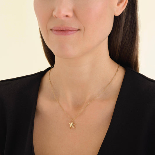 ROSEFIELD Damen Halskette Seestern Gold