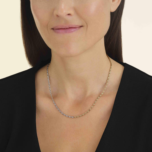 ROSEFIELD Halskette Bicolor Swirl Necklace Gold Silber Edelstahl