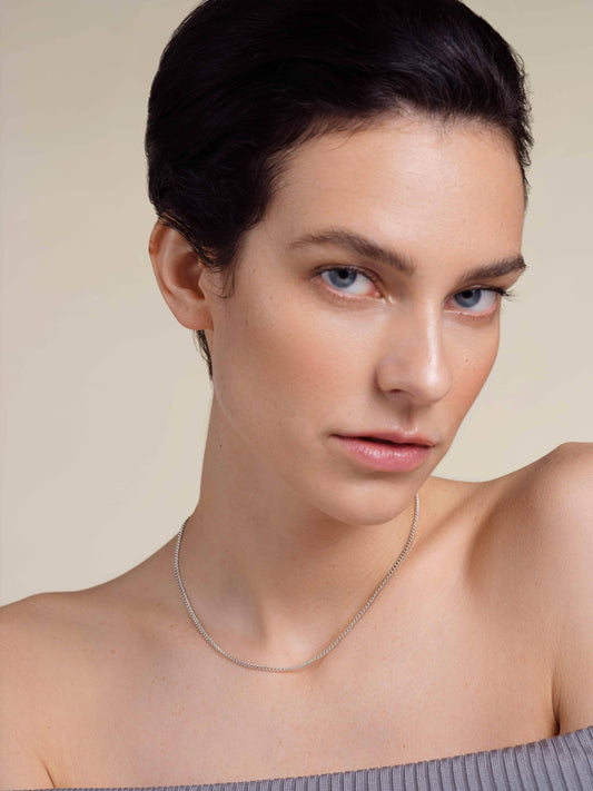 ROSEFIELD Halskette Flat Curb Necklace Silver