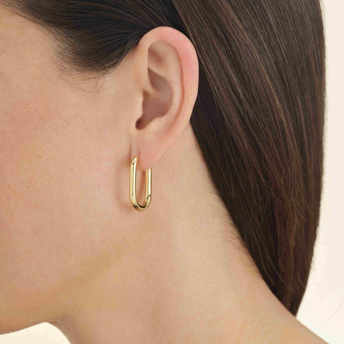 ROSEFIELD Ohrringe Large Oval Hoops Gold