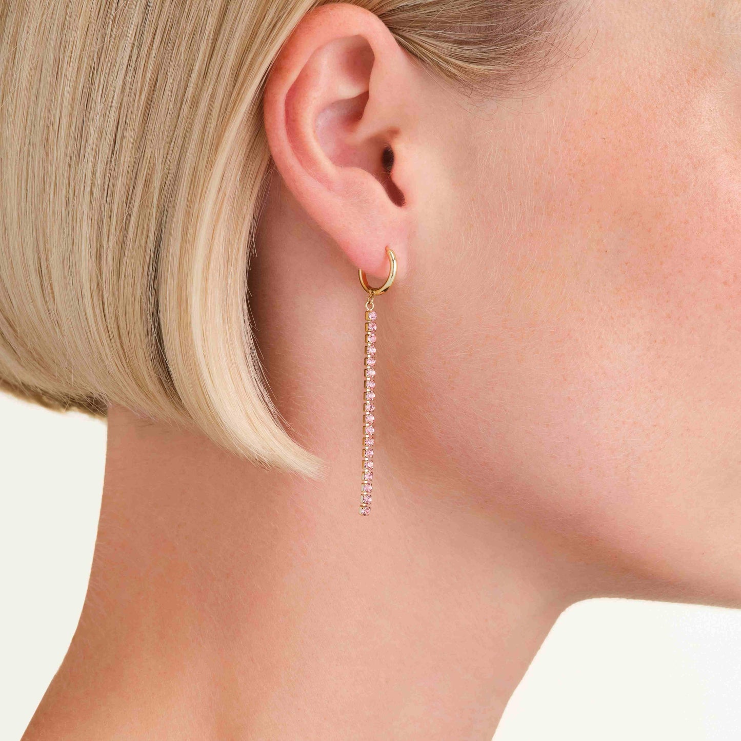Boucles d'oreilles Tennis ROSEFIELD or rose JETRG-J917