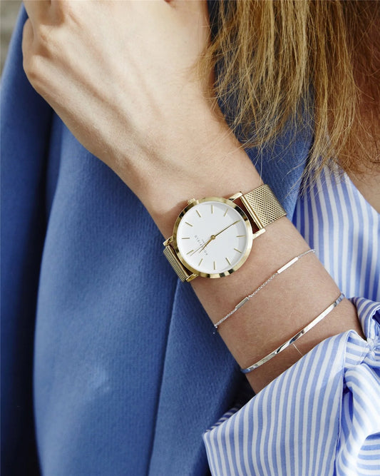 ROSEFIELD Damenuhr Tribeca Mesh Gold 33mm TWG-T51