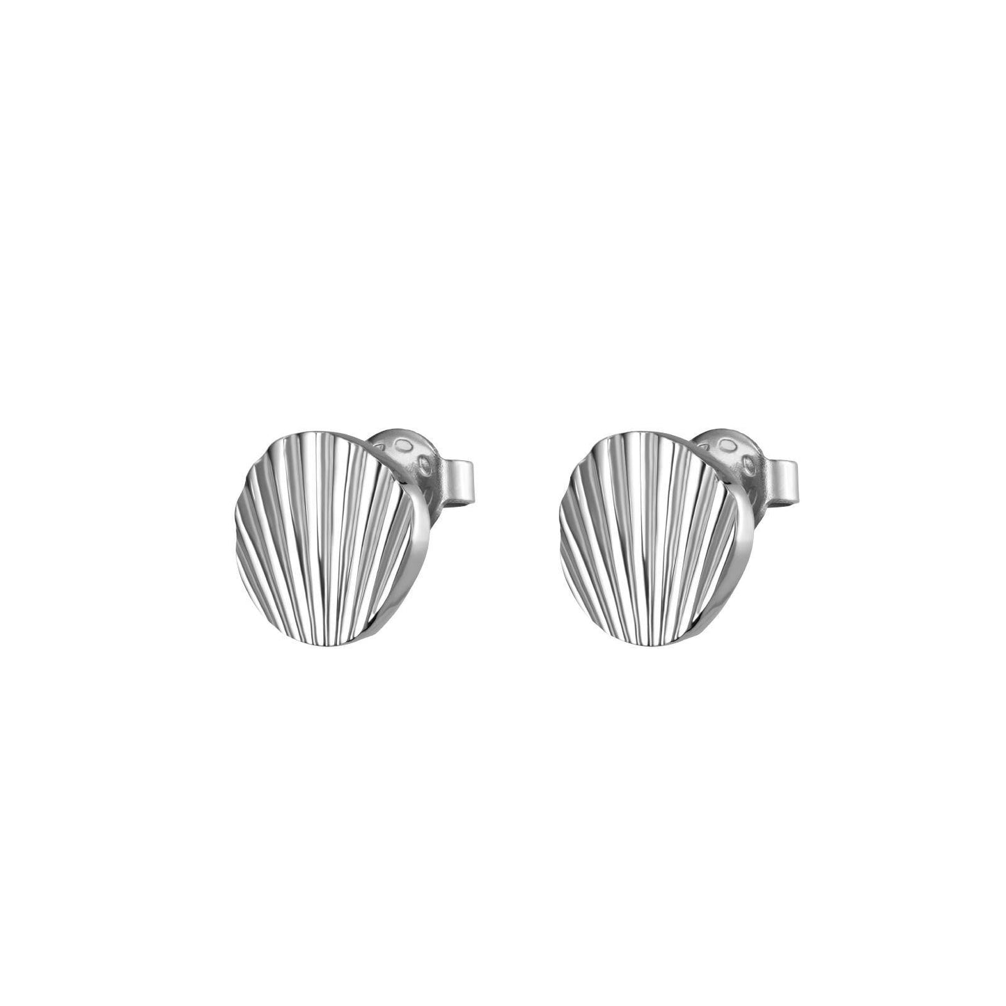 ROSEFIELD Ohrringe Einzelstecker Muscheloptik Silber