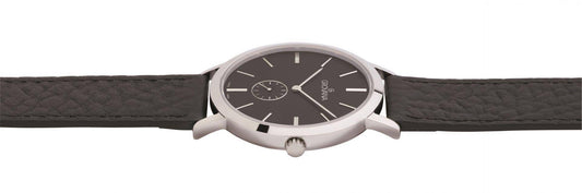 GROVANA Uhr Kensington Steel Leather Black index 38.5mm Herren 1050,5537