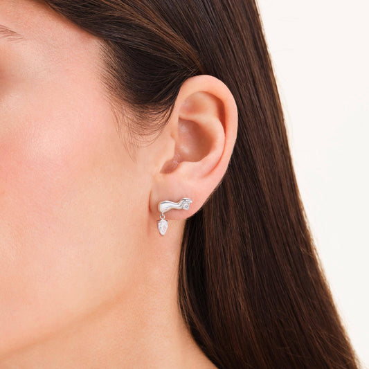 ROSEFIELD Damen Ohrstecker Mix Wave Silver