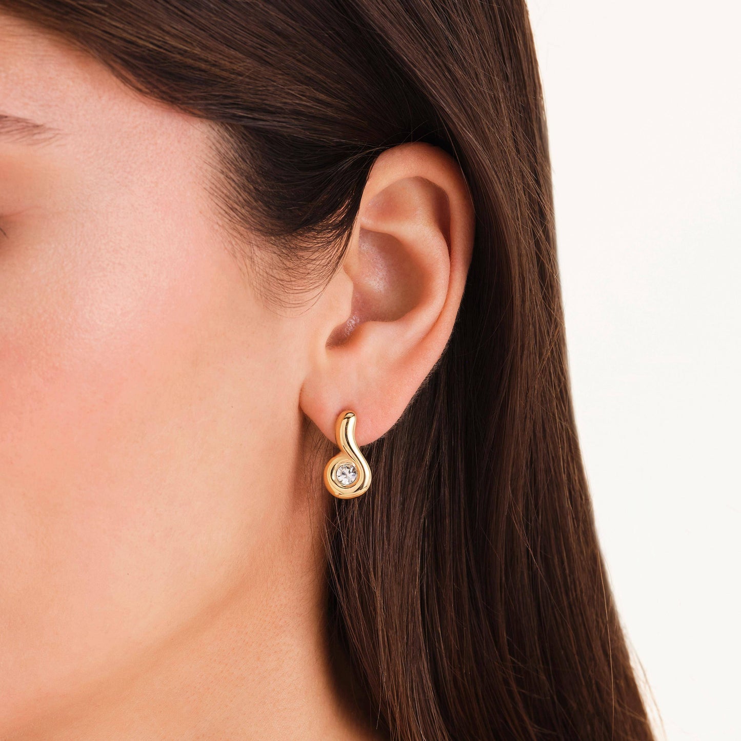 ROSEFIELD Damen Ohrstecker Long Wave Gold