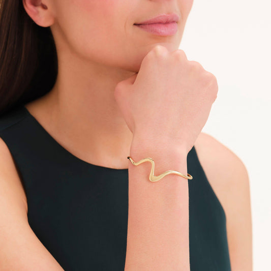 ROSEFIELD Damen Armreif Wave Gold