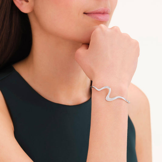 ROSEFIELD Damen Armreif Wave Silver