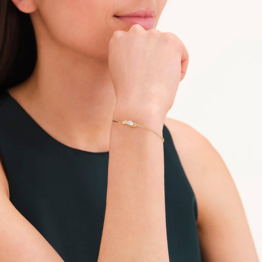 ROSEFIELD Damen Armband Marquise Wave Soft Gold
