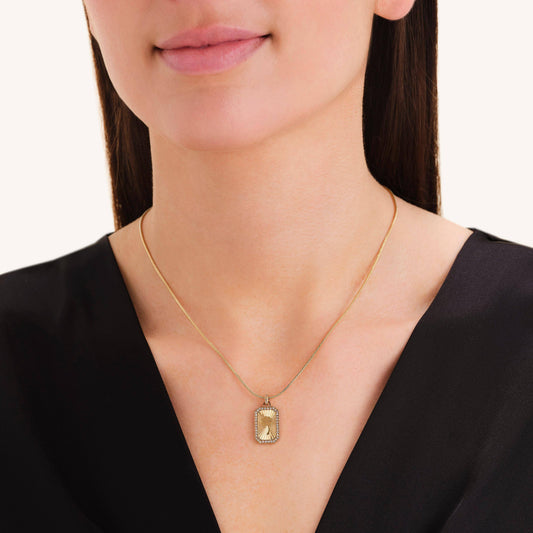 ROSEFIELD Damen Halskette Clover Amulet Gold